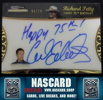 2012 Press Pass Showcase Petty 75 Birthday Gold Carl Edwards /10 Inscription - Image 1 of 2