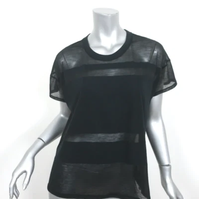 Rag & Bone/JEAN Vintage Burnout Crew Tee Black Size Medium Short Sleeve Top - Image 1 of 4