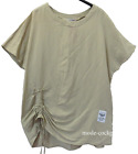 LES FRERES by LA BASS modna naturalna długa koszula tunika wiskosemix 46-48 beżowa
