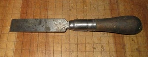 UNMARKED 7/8" CHISEL WITH LUTZ FILE HANDLE AND INCORRECT SHARPENING - Picture 1 of 3