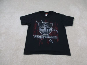 VINTAGE Transformers Shirt Youth Medium Black Gray Autobots Movie 2007 Kids - Picture 1 of 12