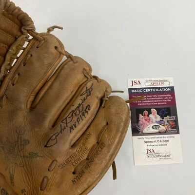 Phil Rizzuto Signed 1940's Game Model Baseball Glove JSA COA - Image 1 of 4