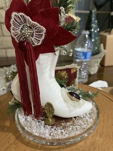 Vintage WhIte Ceramic OOAK Victorian Christmas Assemblage - Picture 1 of 9