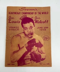 1948 Joe Louis vs Joe Walcott Heavyweight championship program Yankee Stadium - Picture 1 of 15