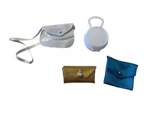 Vintage 60er Barbie Handtasche 4 Stück Gold, Blau, Weiß Clutch & Mod Sears #7480 - Bild 1 von 2