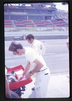 Mario Andretti #1 STP - 1970 Inaugural California 500 @ OMS - Vintage Race Slide - Image 1 of 3
