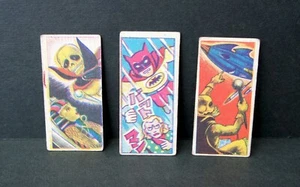Vintage Menko Karten Lot 3 Batman 60-70er Original Trading Rare Sammlung Kunst - Bild 1 von 8