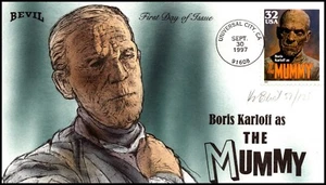 Scott 3171 32 Cents The Mummy K Bevil Hand Painted FDC 57 Of 125 - Picture 1 of 2