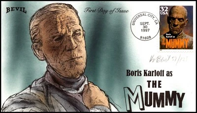 Scott 3171 32 Cents The Mummy K Bevil Hand Painted FDC 57 Of 125 - Image 1 of 2