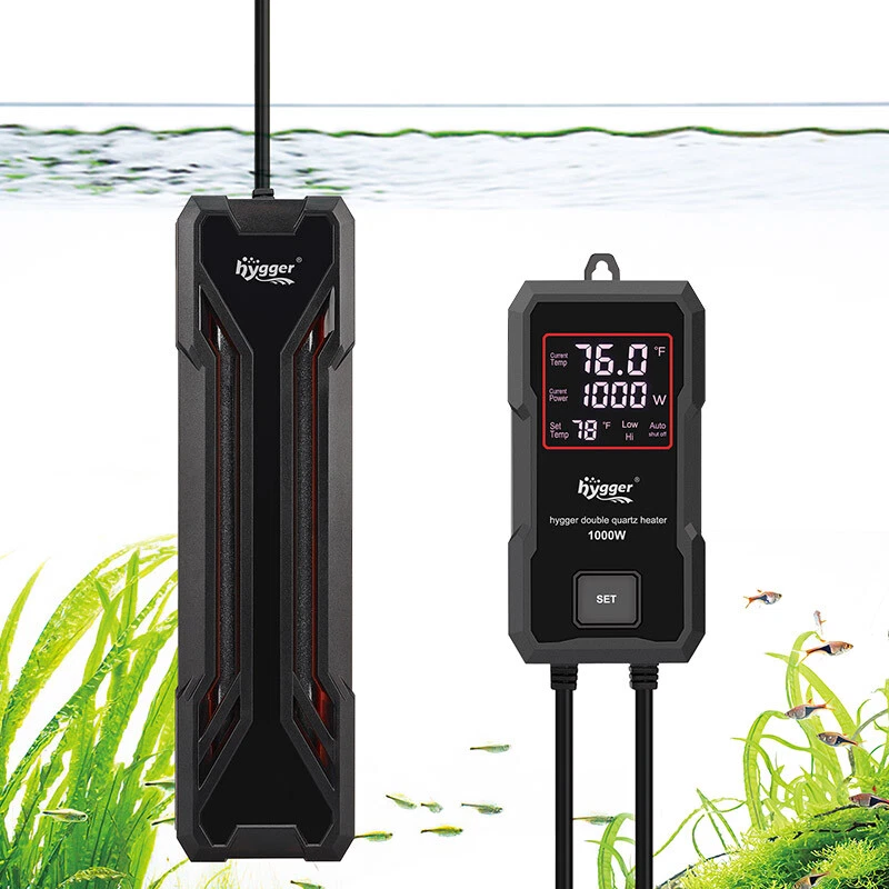 hygger 1000W Digital Aquarium Heater Titanium Fish Tank Heater w/ Led Display - Image 1 of 4