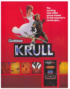 Krull Gottlieb Video Arcade Flyer / Prospekt / Anzeige - Top - Bild 1 von 2