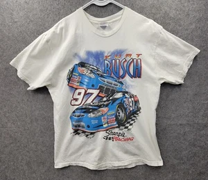 Vintage Hanes Kurt Busch Racing Kurzarm T-Shirt Gr. L Nascar #97 - Bild 1 von 10