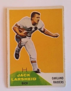 1960 FLEER FOOTBALL #41 JACK LARSHEID ~ RAIDERS / Ungraded - Nice Card - Picture 1 of 3