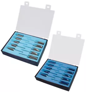 10X Blue Tec Burrs, Ø= 12Mm, Rotary Cutter Set, Shaft 6Mm, Shaft Cutter Set - Picture 1 of 8