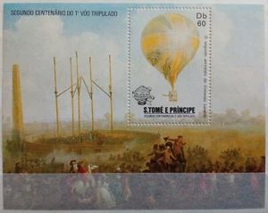 1983 São Tomé e Príncipe, The 200th Anniversary of Aviation, Balloons, MNH Sheet - Picture 1 of 1