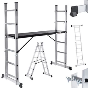 MAXCRAFT Piattaforma Mobile Multifunzione di Lavoro Ponteggio Alluminio Scala - Foto 1 di 7