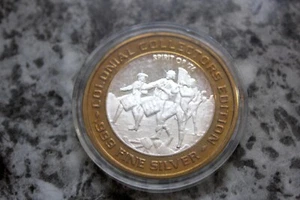 Moneda de plata fina .999 1995 Foxwoods Resort Casino Colonial Edición Coleccionista - Imagen 1 de 4