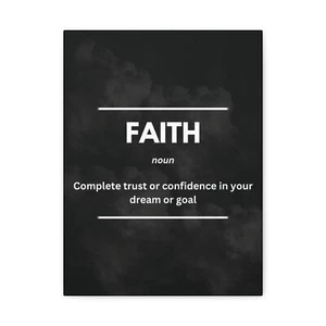 FAITH Inspirational Motivational Office Wall Art Canvas Quote - Picture 1 of 13