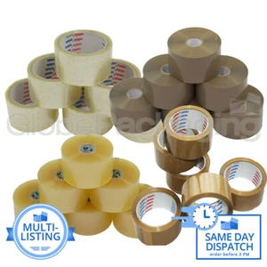 NASTRI DA IMBALLAGGIO MARRONI RESISTENTI E TRASPARENTI DI QUALITÀ - 48mm x 66M & 150M 2" *OFFERTA* - Foto 1 di 17