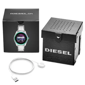 DIESEL ON FADELIGHT 44MM ALUMINIUM CASE WITH SILICONE STRAP SMARTWATCH DZT2021 - Picture 1 of 6