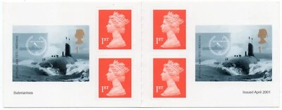 Sg PM2 2001 Submarine 6 x 1st Self Adhesive Booklet UNMOUNTED MINT - Image 1 of 3