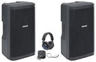 (2) Samson RS110A 10" 300 Watt Powered DJ PA Speakers w/Bluetooth/USB+Headphones