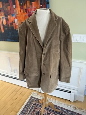 Vintage GAP Corduroy Blazer Mens XL Tan Camel Sport Coat Jacket Wide-whale Lined - Image 1 of 3