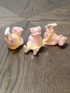 3 Fitz & Floyd Ballerina Pigs - Picture 1 of 5