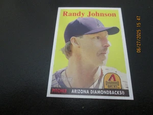 RANDY JOHNSON DIAMONDBACKS 2007 TOPPS HERITAGE CARTA BASE #187 - Foto 1 di 2