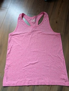Under Armour Top Youth Girls YXL Pink Heather Racerback Tank Loose Fit Heatgear - Picture 1 of 8
