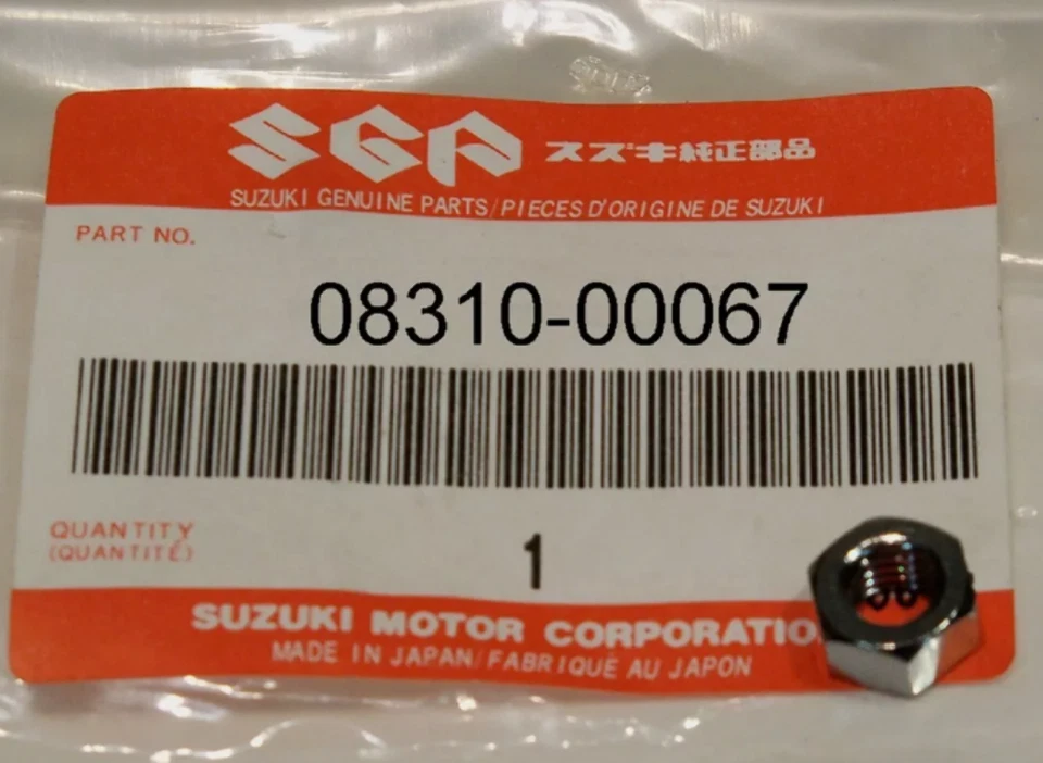 SUZUKI NEW OEM NUT 08310-00067 QTY 2 - Image 1 of 4