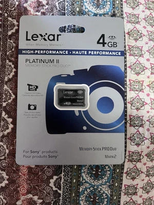 Lexar 4GB Platinum II Pro Duo Memory Stick - Mark 2 - NEW - Image 1 of 2