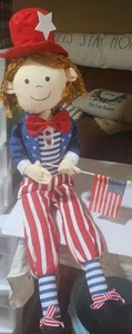 Americana Primitive Boy Stoffpuppe, Regalsitter. 24 Zoll Kopf bis Fuß - Bild 1 von 6