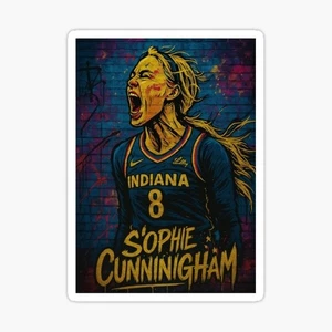 Sophie Cunningham Indiana Aufkleber Sticker glänzend 2,5x4" Basketball - Bild 1 von 1