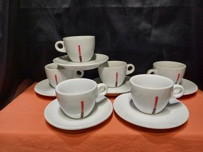 8 grandes tasses et sous tasses a café kimbo - Photo 1/3