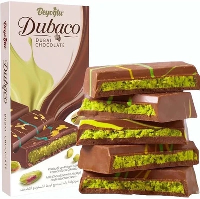 Beyoglu 200g Dubaco Pistachio Kataifi Milk Chocolate Bar – Luxury Dubai Choco... - Image 1 of 4