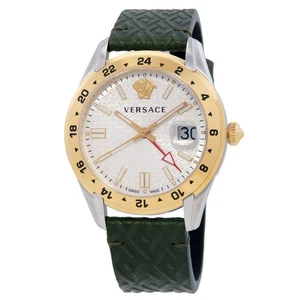 Reloj para hombre Versace Greca Time GMT cuarzo esfera plateada VE7C00223 - Imagen 1 de 3