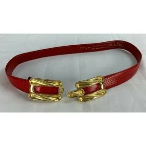 The Ritz Damen echt rot Schlangenhaut Gürtel Gr. M 29 in - Bild 1 von 6