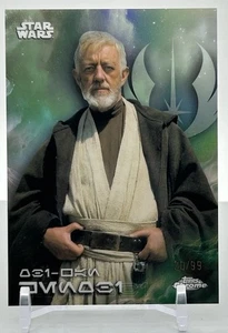 2025 Topps Chrome Star Wars Aurebesh Variation 139 Obi-Wan Kenobi /99 - Picture 1 of 2