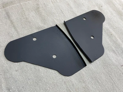 1956 55 Ford Fairlane Customline Mainline door hinge cover trim passenger plates - Image 1 of 3