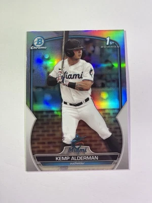 2023 Bowman Draft 1st KEMP ALDERMAN Chrome Prospect Refractor - Miami Marlins - Image 1 of 2