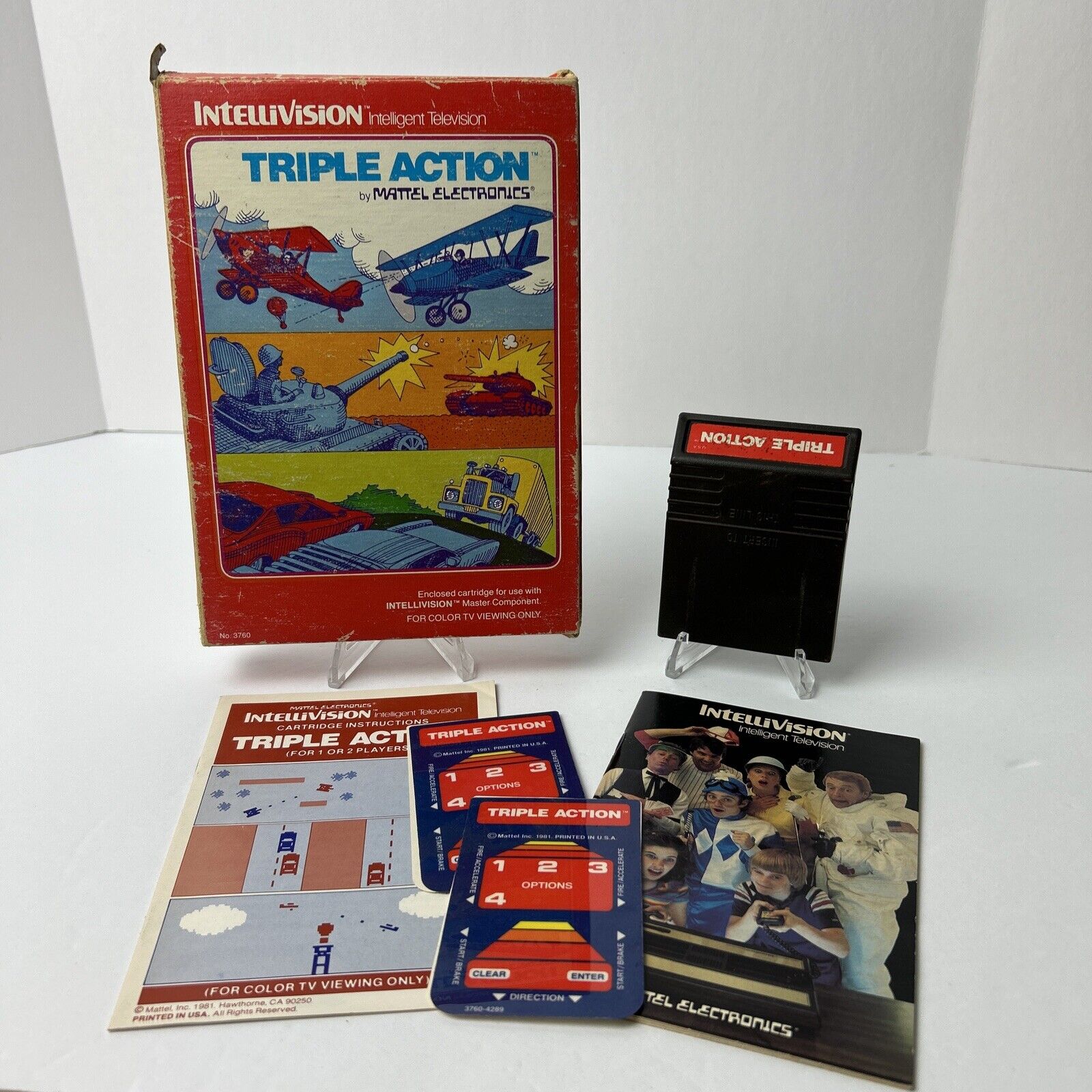 Triple Action for Intellivision Mattel Complete In Box CIB Tested Good Condition