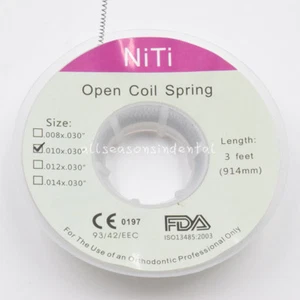 1 Roll 914mm Niti Open Coil Spring Dental Ortho Continuous Force 0.010 Inch - Picture 1 of 6