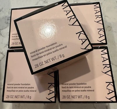 5 X  Mary Kay DISCONTINUED Mineral Powder Foundation BEIGE 1 , New in Box - Image 1 of 2