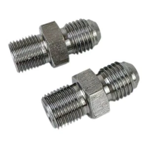 2PCS AN4 4AN To M11x1.0 Garrett Turbo 1mm Restrictor Oil Feed Stainless Adapter - Foto 1 di 14