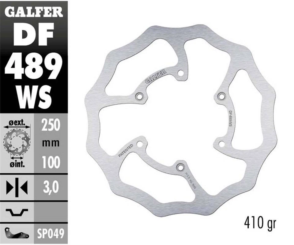 Galfer Front Brake Disc WAVE FIXED OVERSIZE 250x3mm SUZUKI RM 85 / L 2005 > 2023 - Image 1 of 1