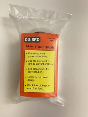 Dubro 14-Ounce 14 oz RC Remote Control Airplane Nitro / Gas Fuel Tank DUB414 - Image 1 of 3
