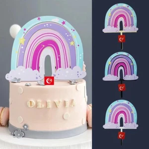 RAINBOW BABY SHOWER BIRTHDAY Acrylic Cake TOPPER PREMIUM QUALITY AU STOCK - Picture 1 of 1