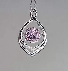 Dancing Pink Diamond Necklace - Picture 1 of 3