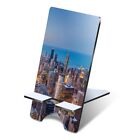 1x 3mm MDF Phone Stand Cityscape Chicago Downtown USA #21359